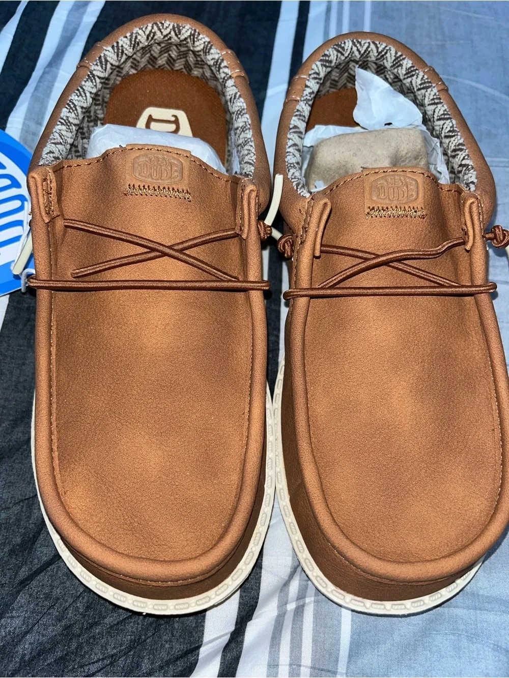 Hey Dude children Slip-On Loafers in Cognac Brown